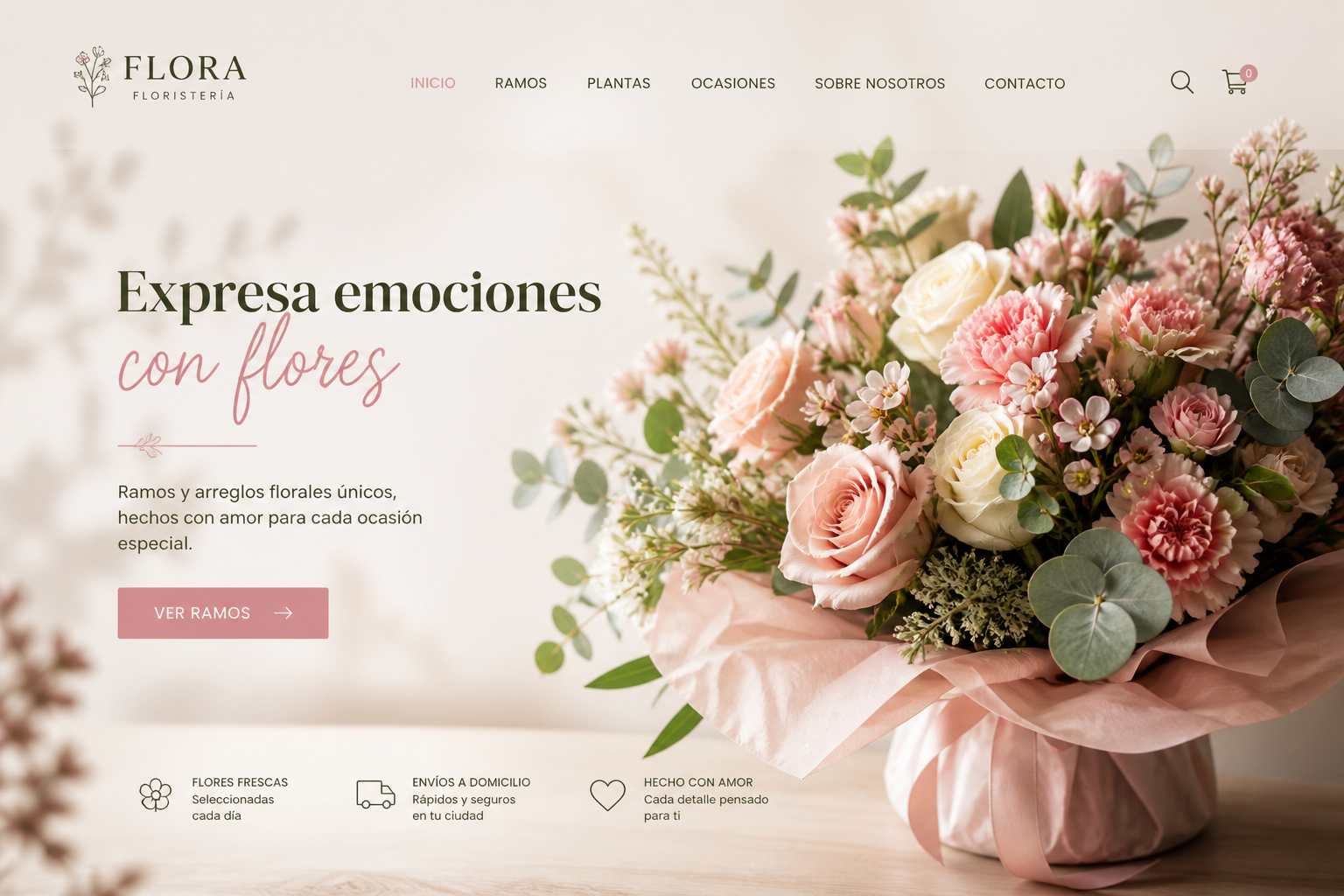 Ejemplo de landing page para comercio local